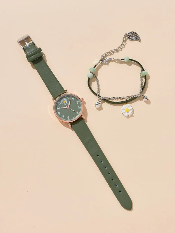 Reloj para mujer, acompañado de una preciosa pulsera.